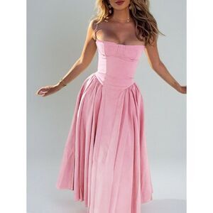 💥3/$180 Flirty Corset Style Pink Fit-and-Flare Midi Princess  Dress Size 2X